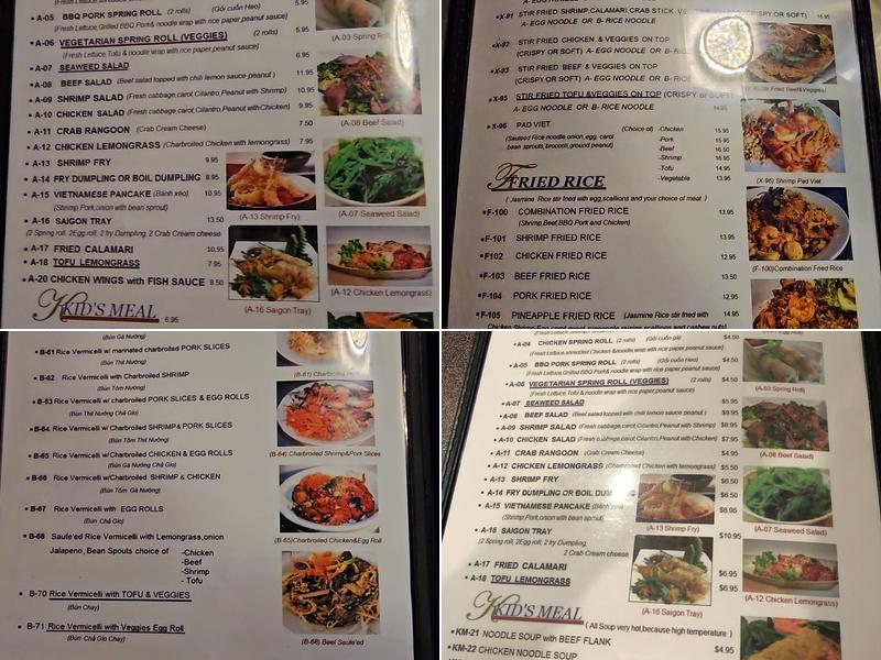 Pho Saigon Menu