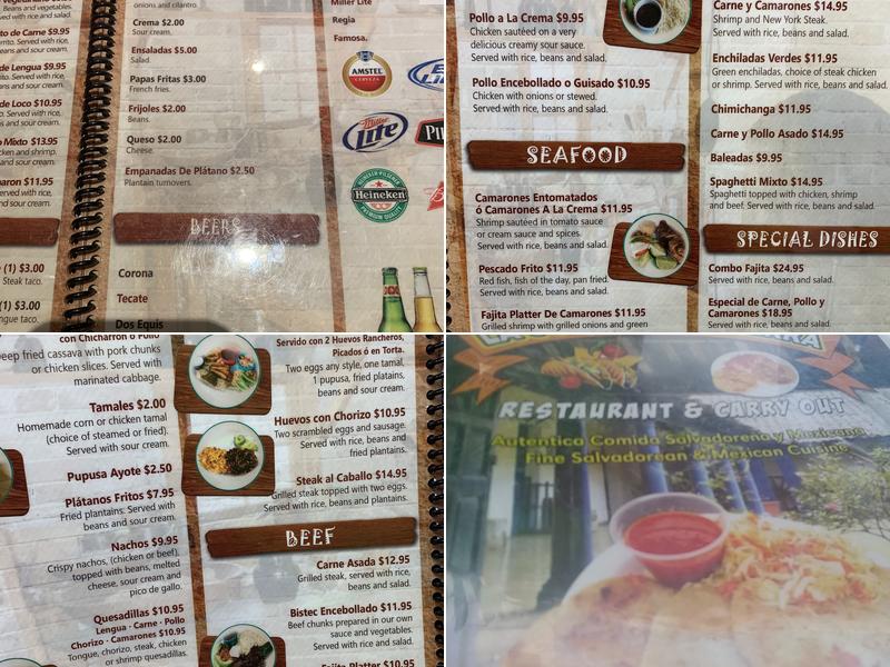 La Cocina De Mi Tierra en Oxon Hill Menu