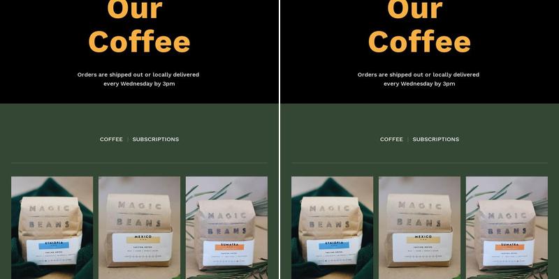 Magic Beans Coffee Roasters Menu