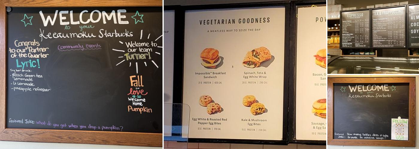 Starbucks Menu