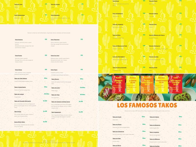 El Gran Tako Menu