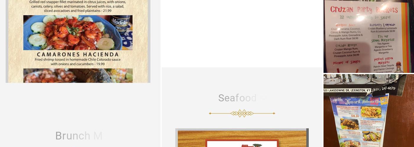 Mi Pequena Hacienda Menu