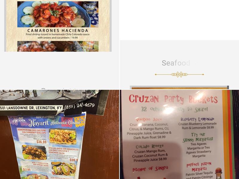 Mi Pequena Hacienda Menu