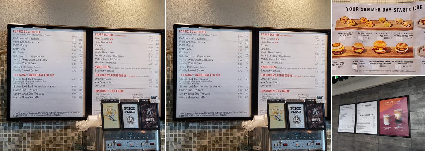 Starbucks Coffee Company Menu