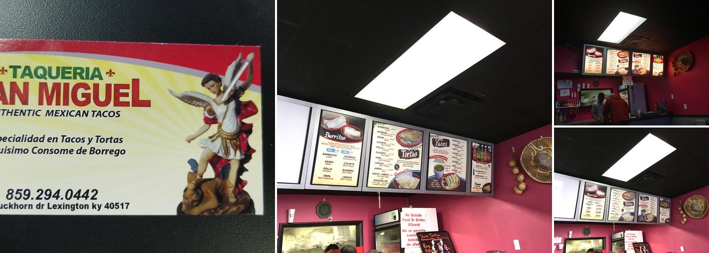 Taqueria San Miguel Menu