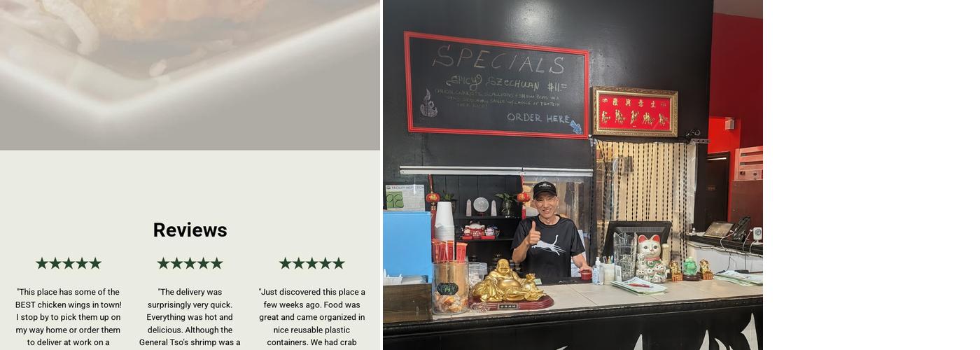 China Hut Menu