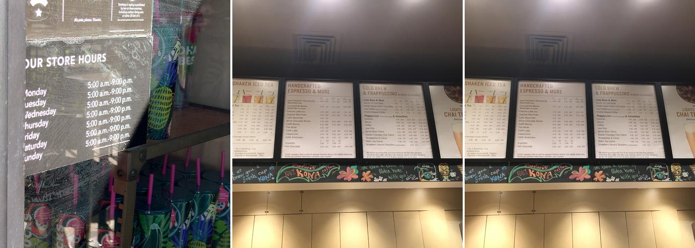 Starbucks Coffee Company Menu