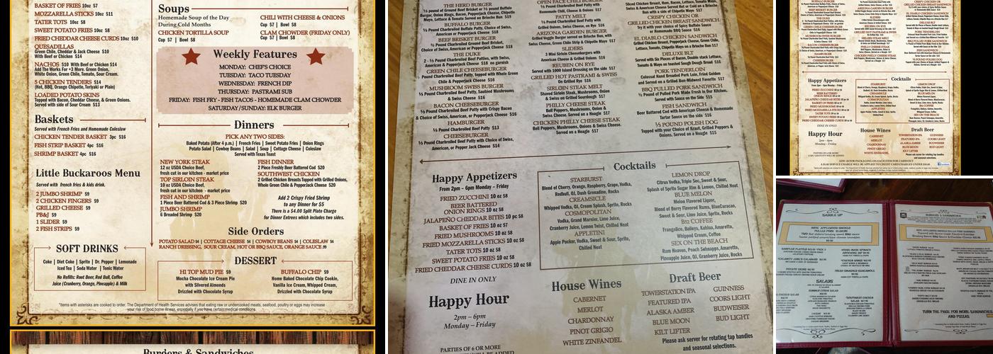 Buffalo Bar & Grill Menu
