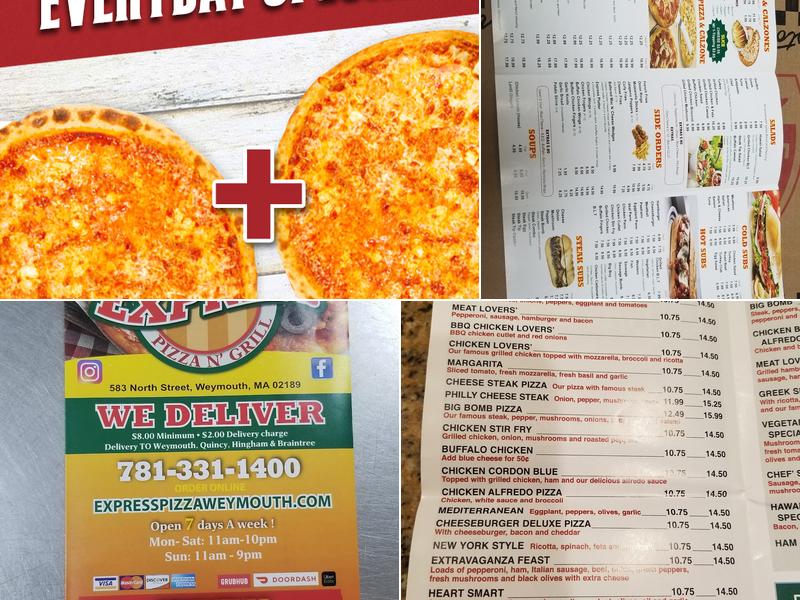Express Pizza Menu