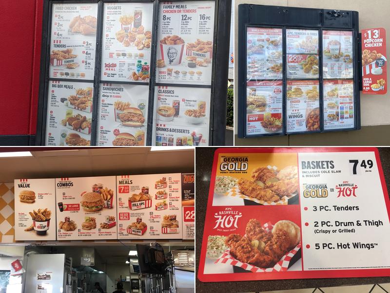 KFC Menu