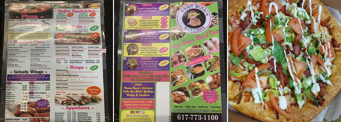 Mama Bear's Kitchen Menu