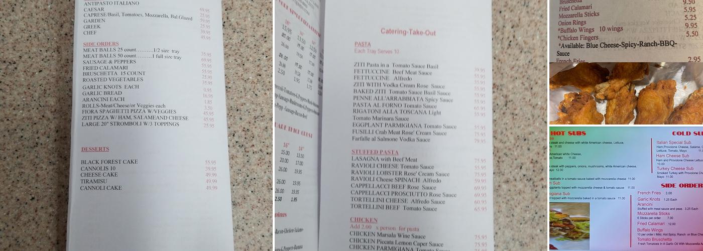 Ciro's New York Pizza Menu