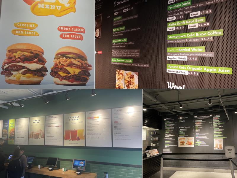 Shake Shack Newbury Street Menu