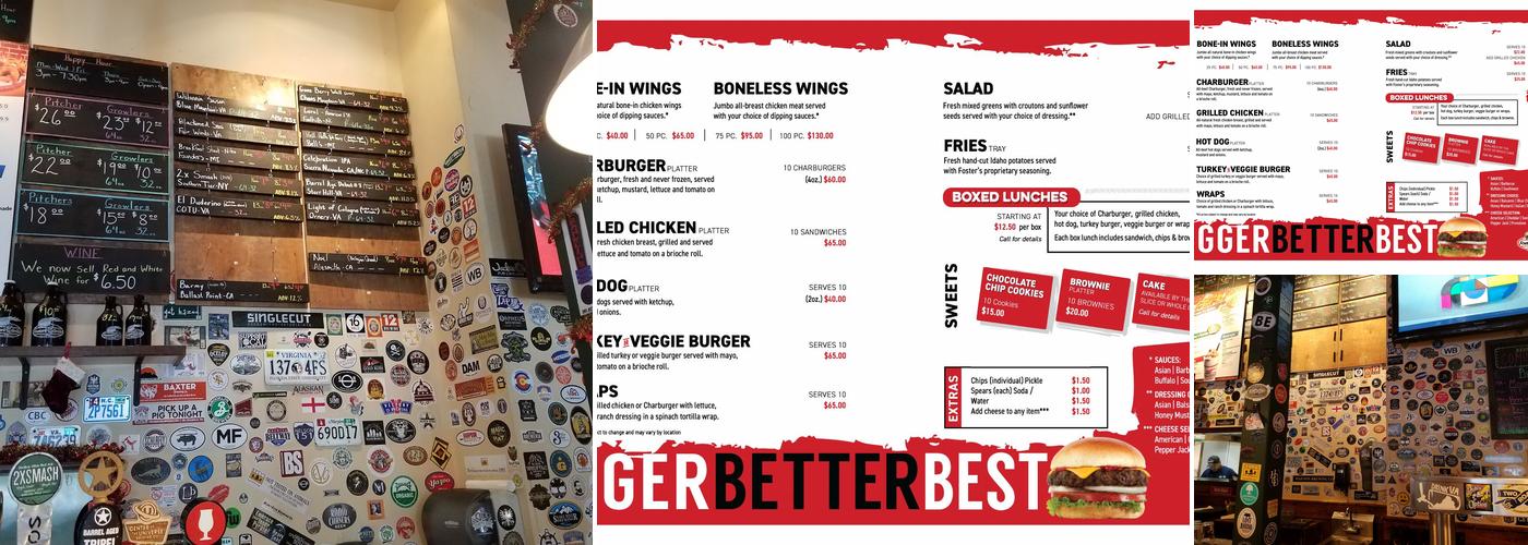 Foster's Grille Menu