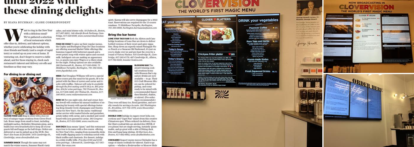 Clover Food Lab Menu