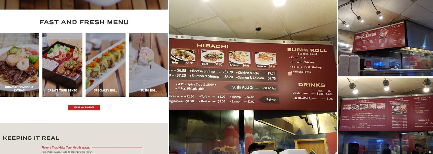 Quickfire Japanese Hibachi Menu