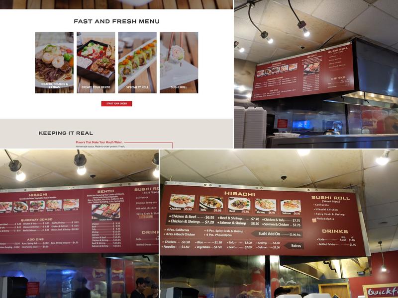 Quickfire Japanese Hibachi Menu