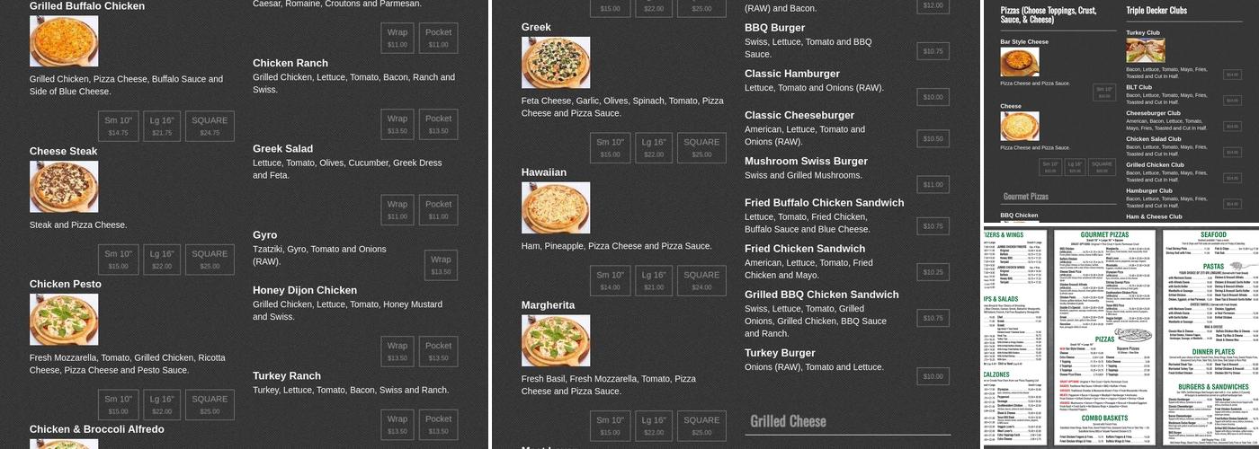 Double G's Pizzeria Menu