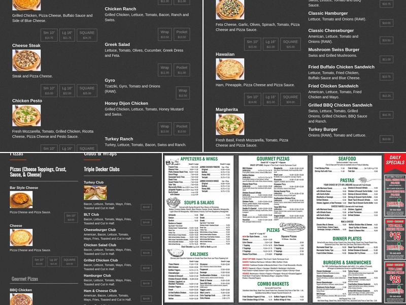 Double G's Pizzeria Menu