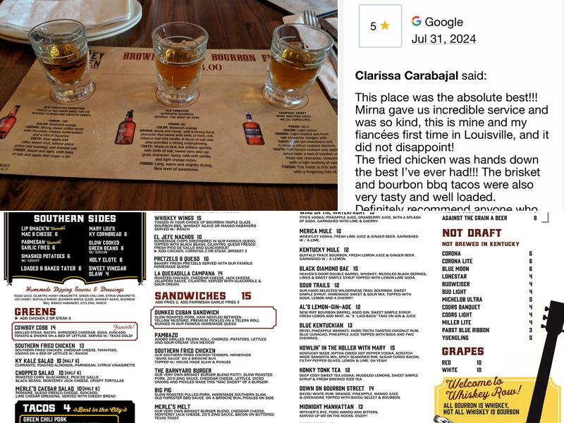 Merle's Whiskey Kitchen Menu