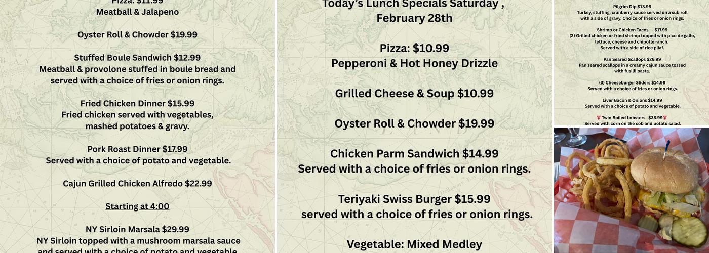 Schooner's Menu