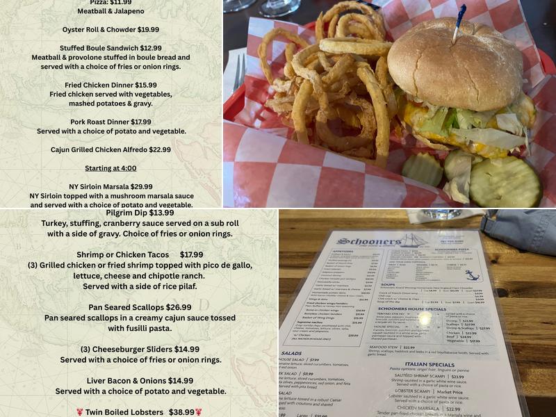 Schooner's Menu