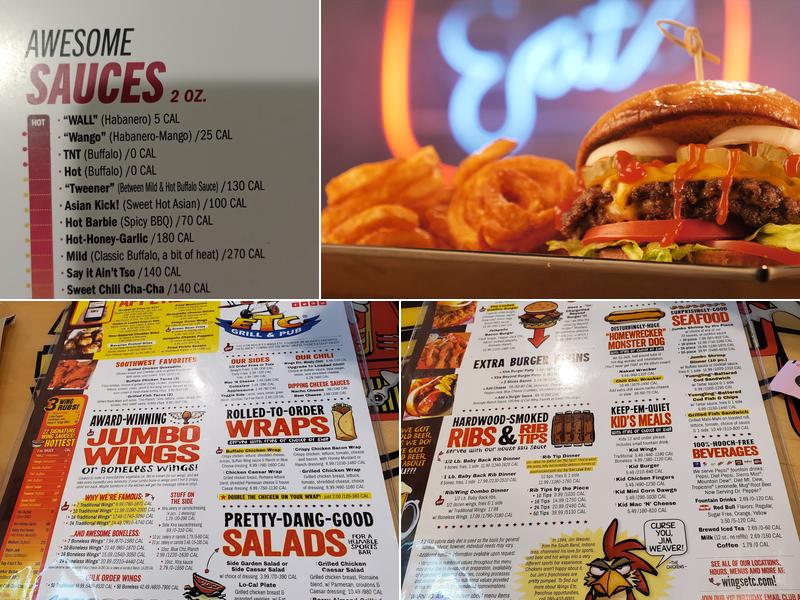 Wings Etc. Menu