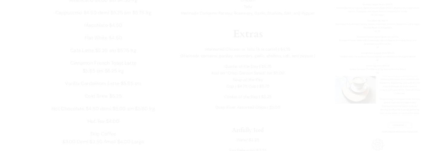 Map Room Lounge Menu