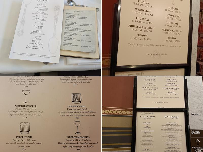 Map Room Lounge Menu