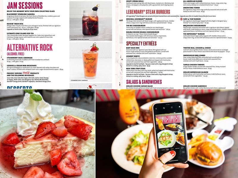 Hard Rock Cafe Menu