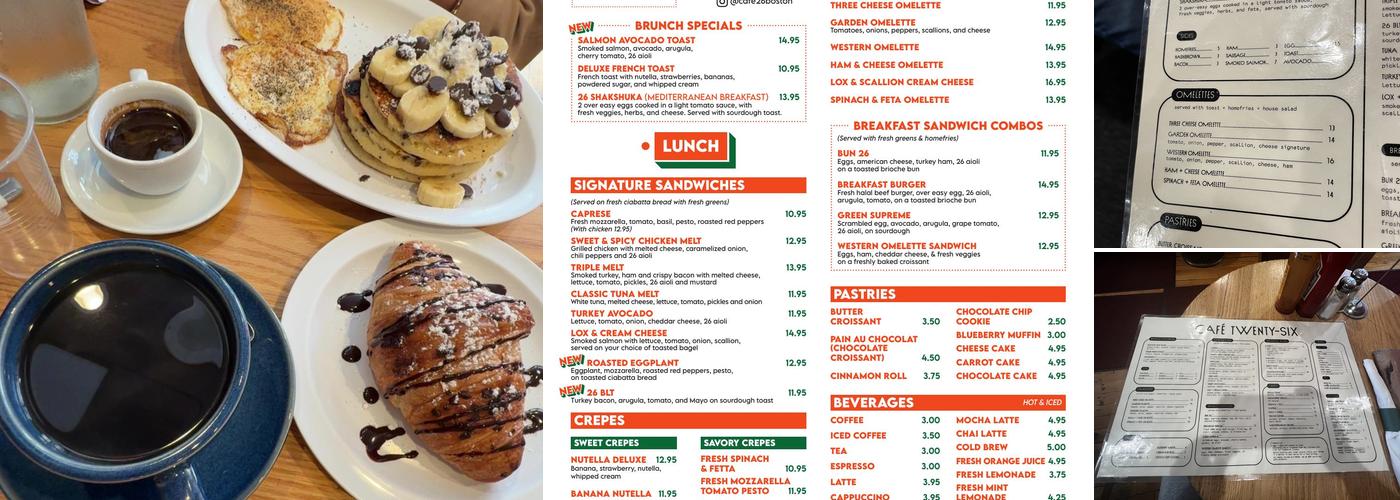 Café 26 Menu