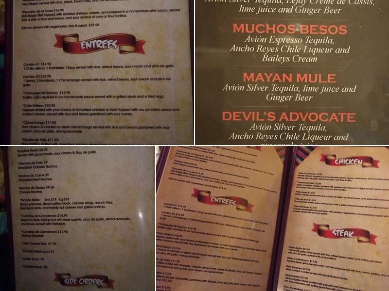 El Potro Mexican Bar & Grill Menu