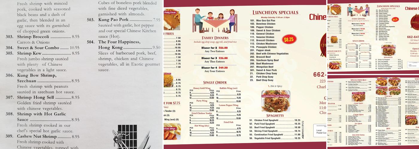 Oriental Express Menu