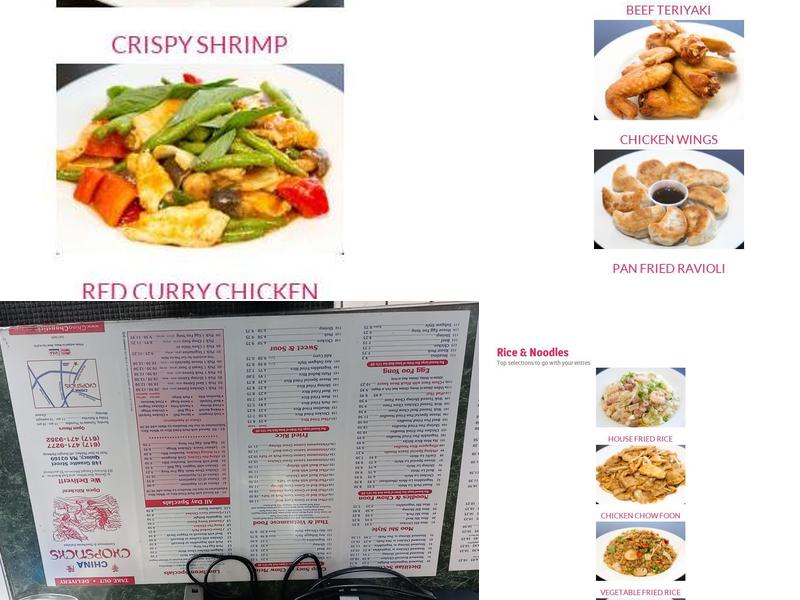 China Chopsticks Inc. Menu