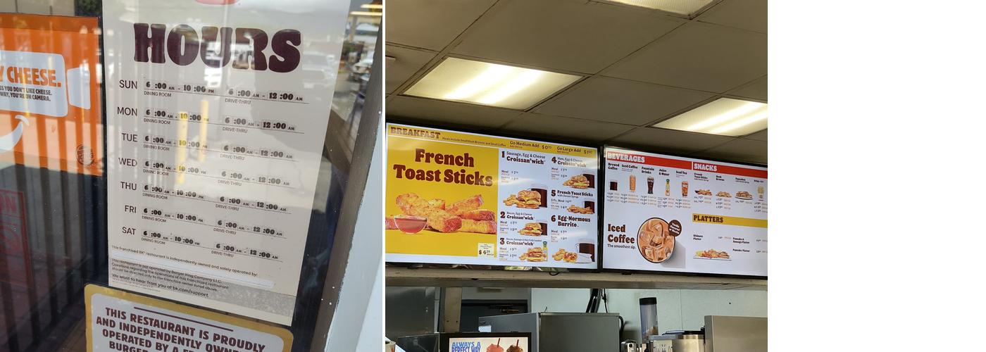 Burger King Menu