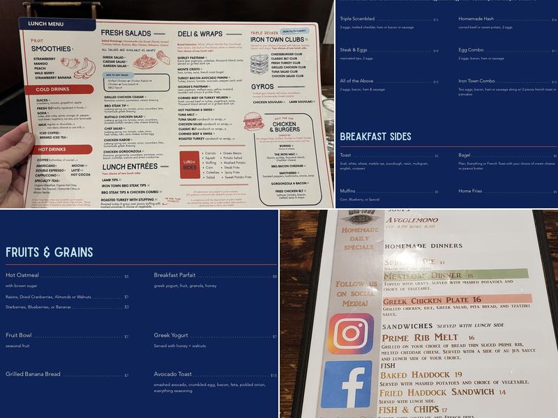 Iron Town Diner Menu