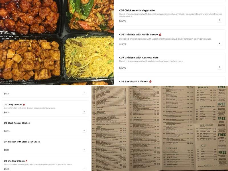 Oriental Express Menu