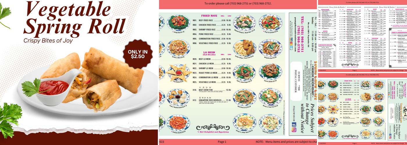 Young Chow Cafe Centreville Menu