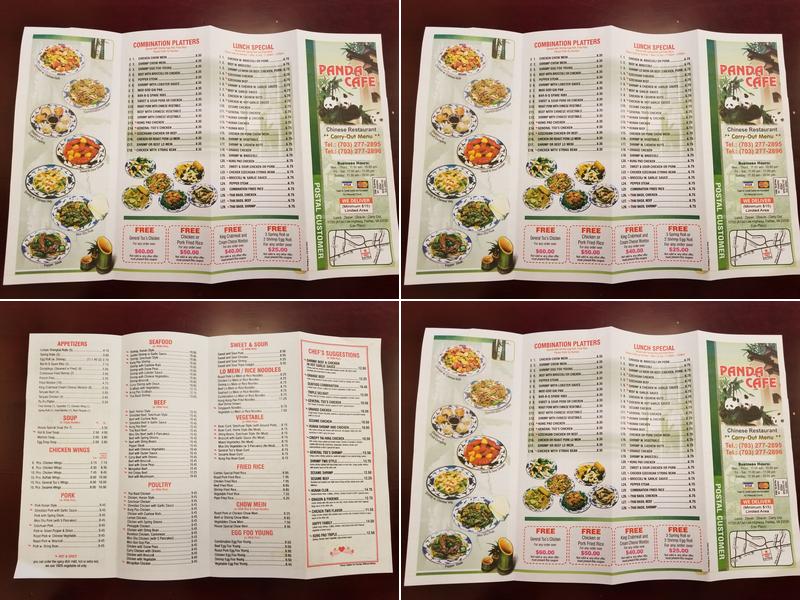 Panda Cafe Menu