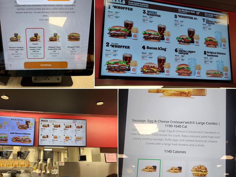 Burger King Menu