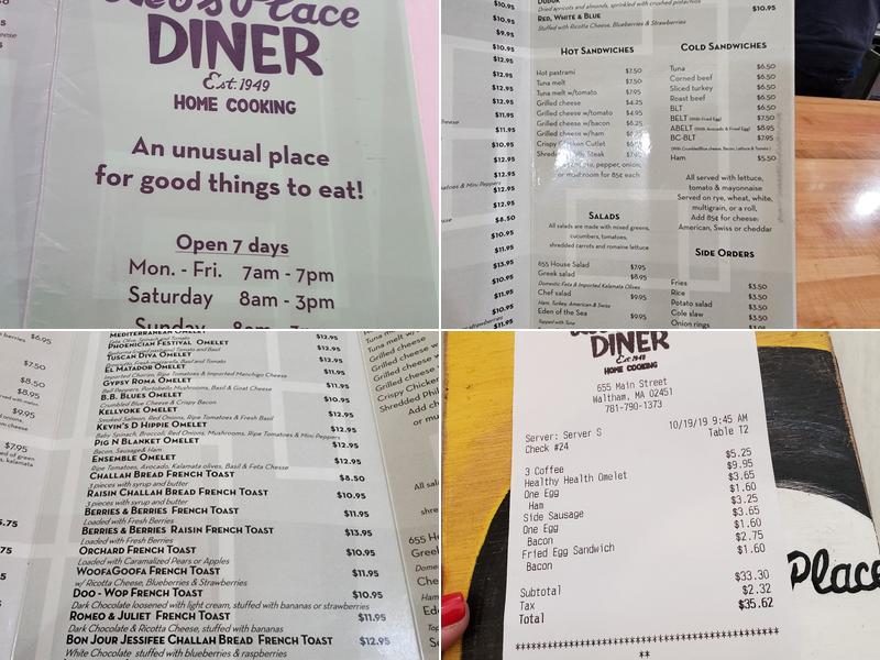 Leo's Place Diner Menu