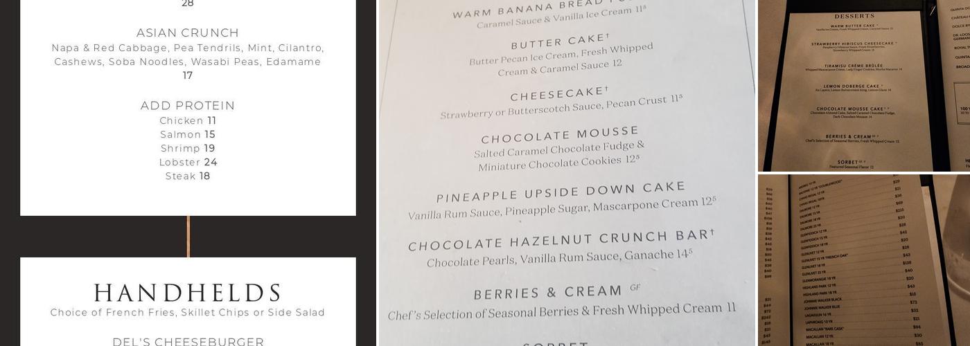 Del Frisco's Double Eagle Steakhouse Menu
