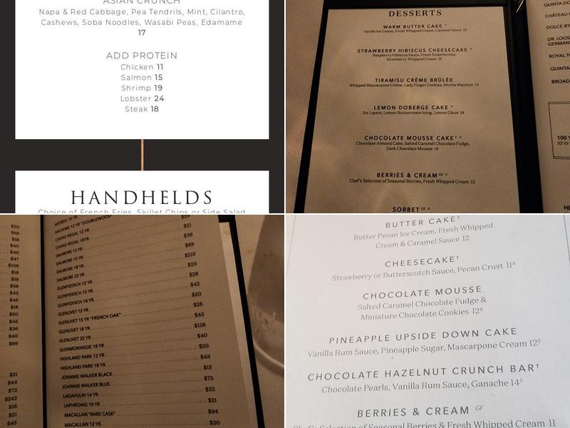 Del Frisco's Double Eagle Steakhouse Menu
