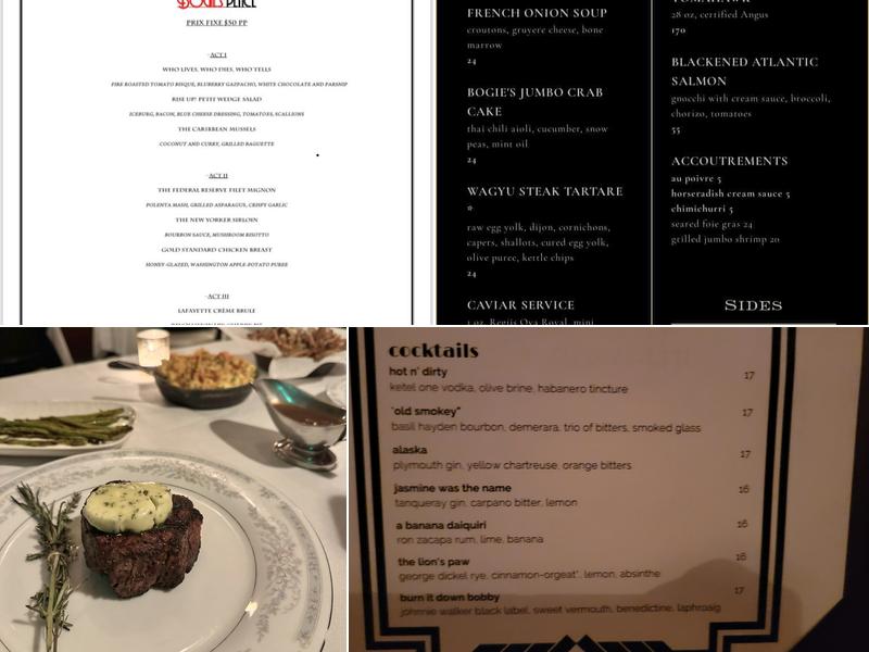 Bogie's Place Menu