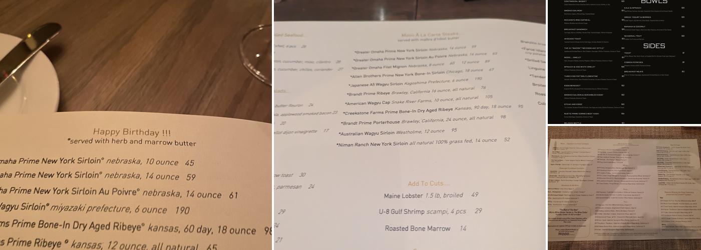 Mooo....Beacon Hill Menu