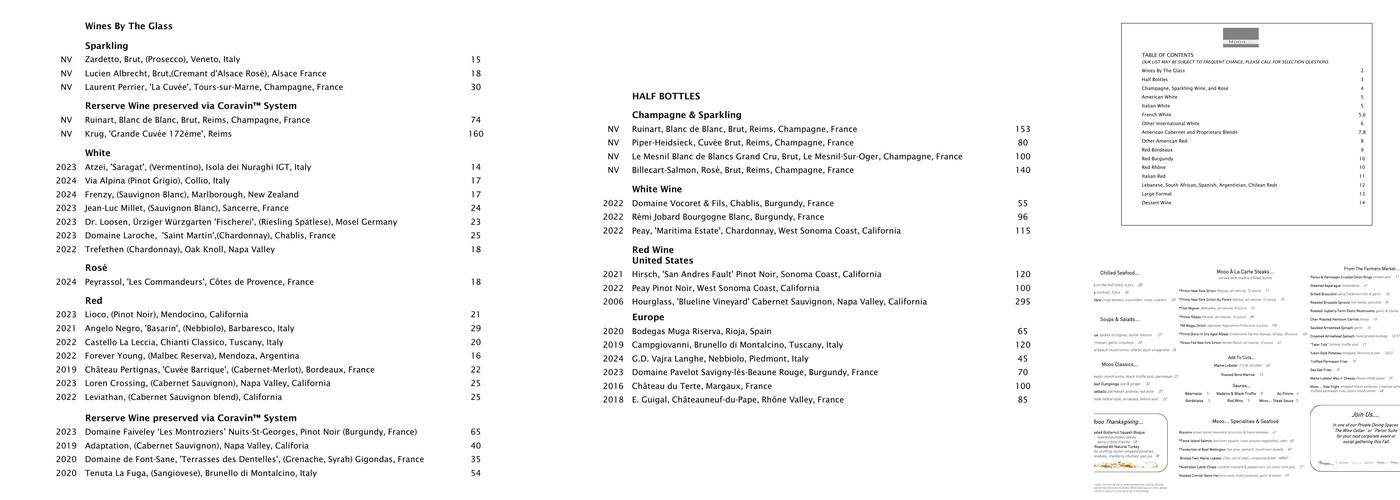 Mooo....Beacon Hill Menu