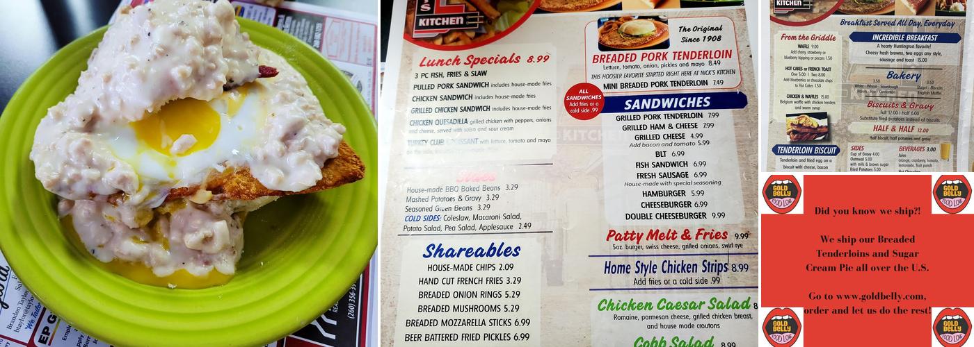 Nick's Kitchen Menu