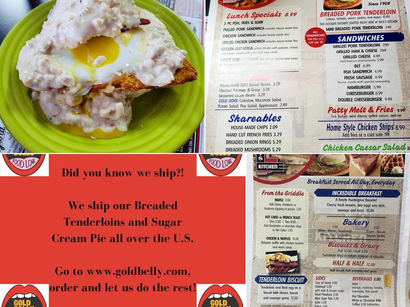 Nick's Kitchen Menu