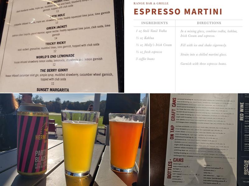 The Range Bar & Grille Menu