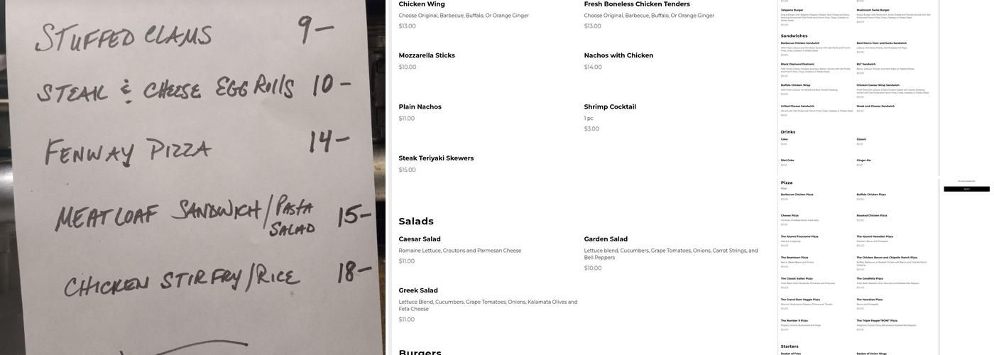 Alumni Weymouthh Menu